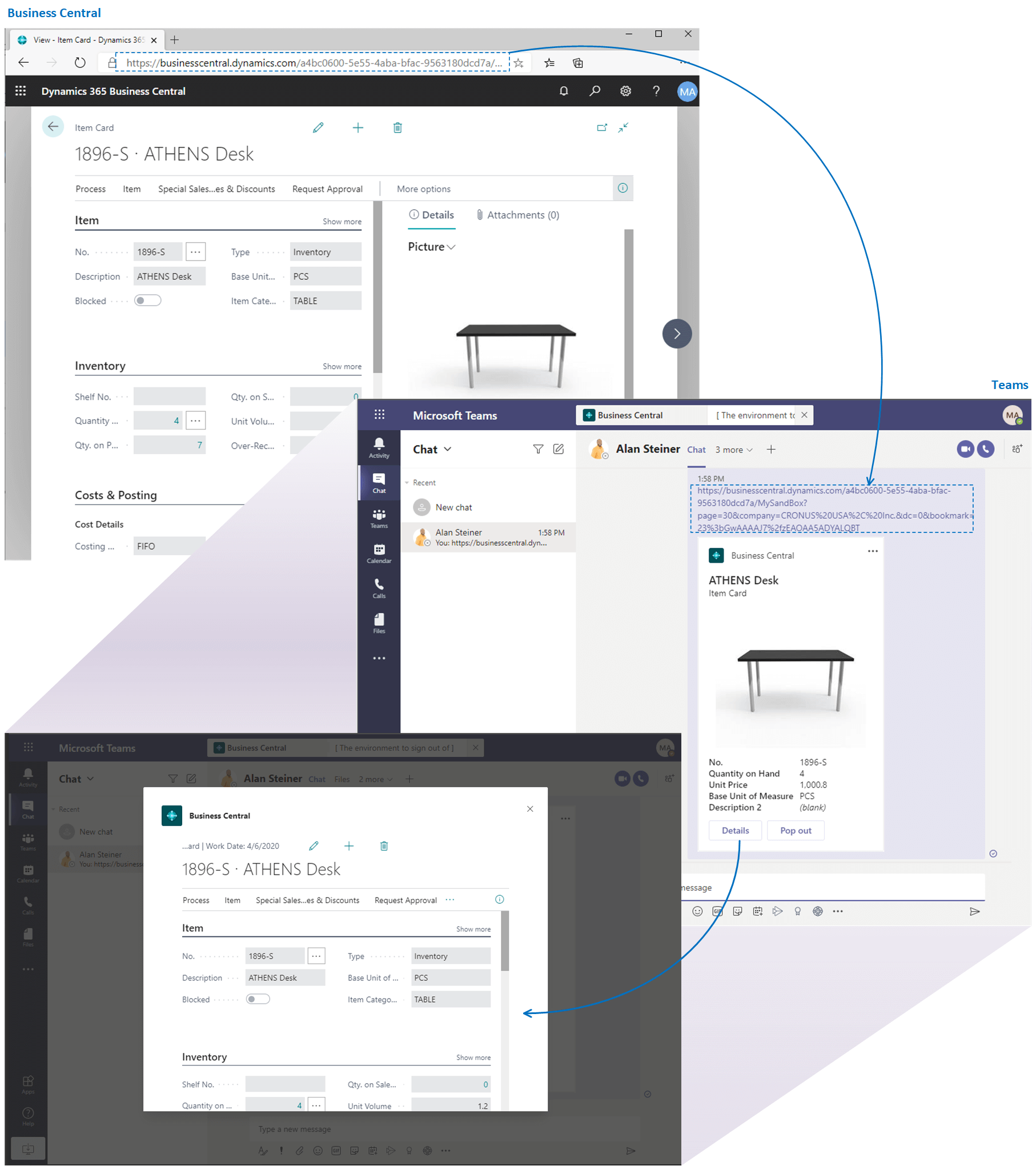 Dynamics 365 Business Central整合Teams